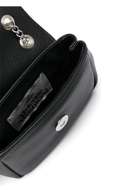 Borsa a spalla con logo in nero Vivienne Westwood - donna VIVIENNE WESTWOOD | 5C01000CWS000DN403